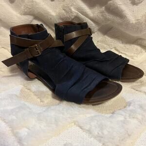Corkys navy blue leather sandals